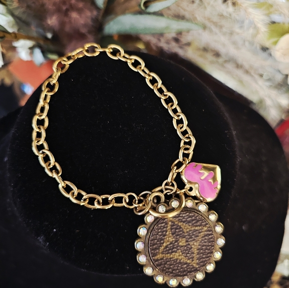 LV Upcycled Charm Bracelet - Picture 3 of 5